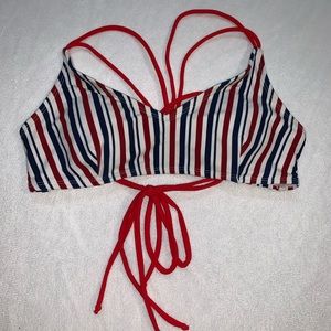 striped USA bikini top